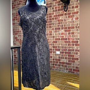 Beaded Laurence Kazar Black Dress